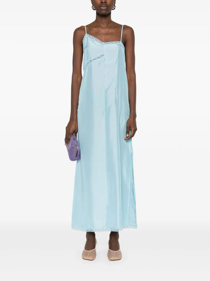 Asymmetric Silk Maxi Dress