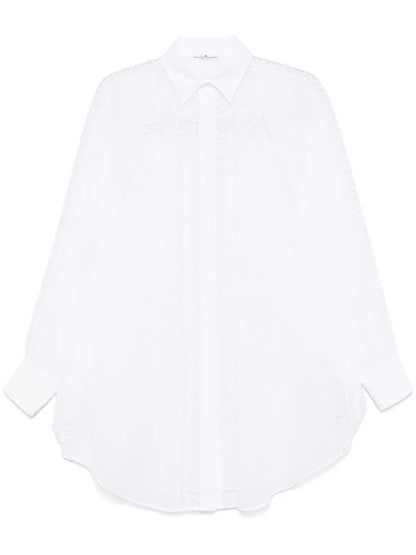 Floral-Embroidered Shirt