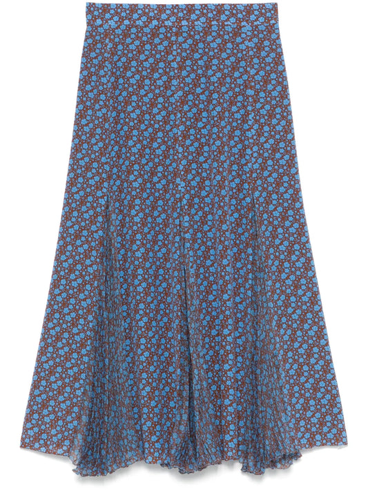 Floral-Print Skirt