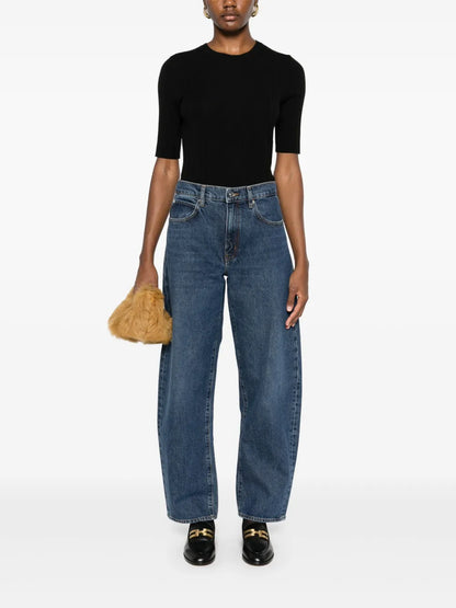Low Slung Barrel Jeans