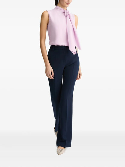 Pussy Bow-Collar Blouse