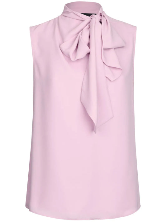 Pussy Bow-Collar Blouse