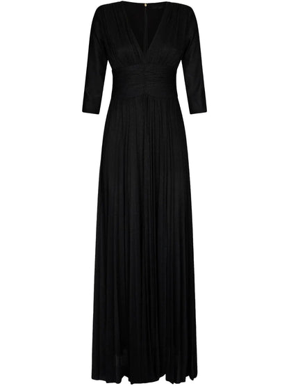 Pleated Jersey Dress
