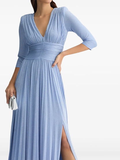 Pleated Jersey Dress