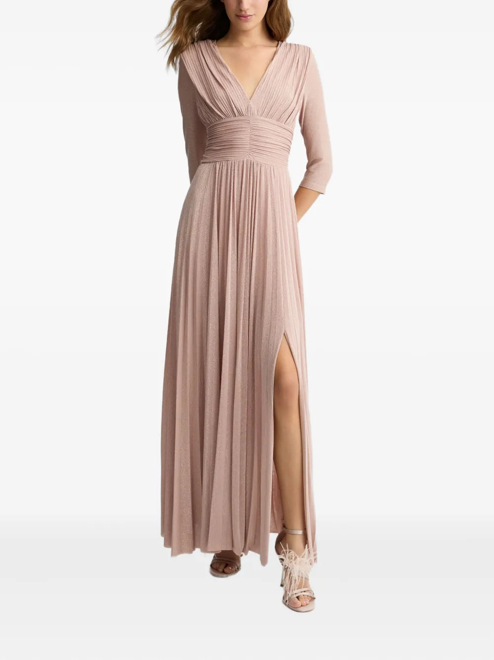 Pleated Jersey Dress