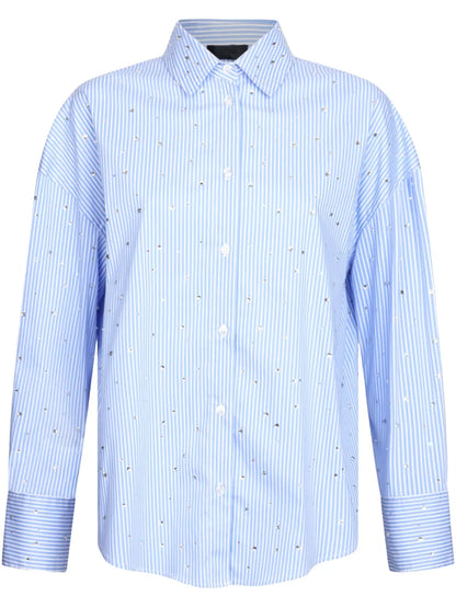 Rhinestone Poplin Shirt