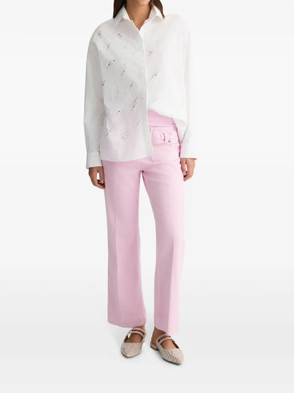 Flared Cotton Trousers