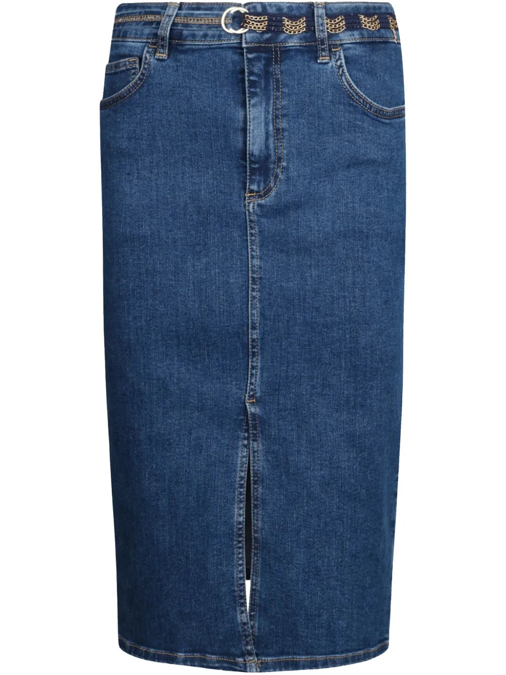 Denim Midi Skirt