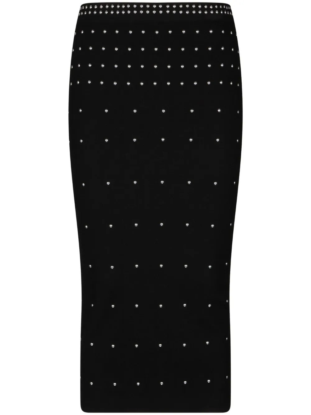 Stud-Embellished Midi Skirt