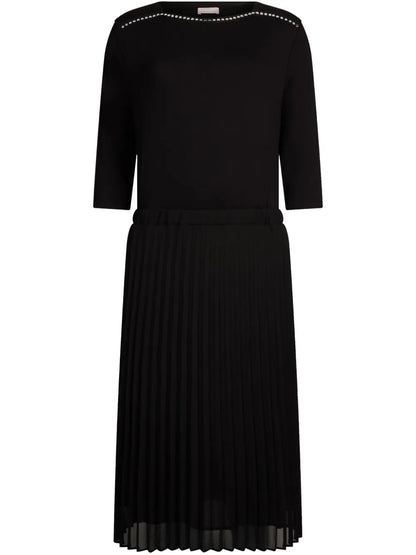 Rhinestone-Detailing Midi Dress