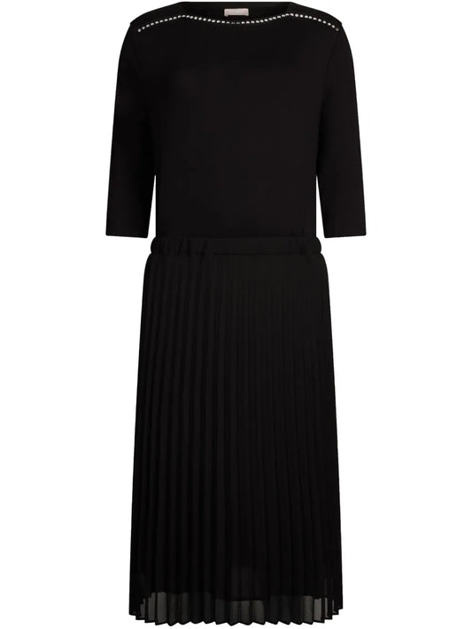 Rhinestone-Detailing Midi Dress