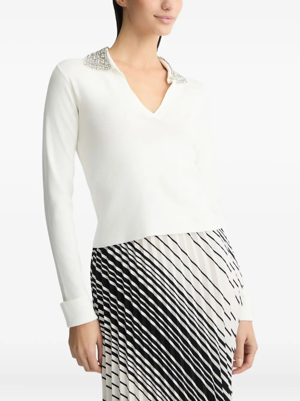 Rhinestone Polo Top