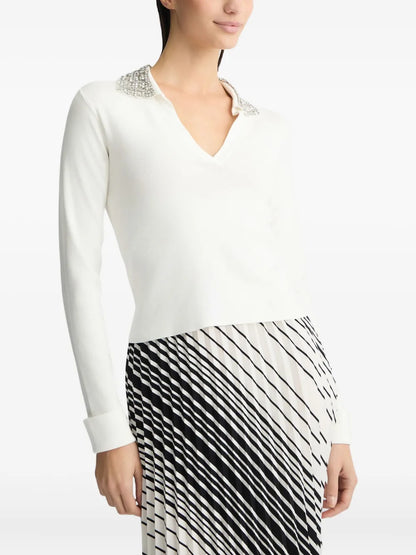 Rhinestone Polo Top