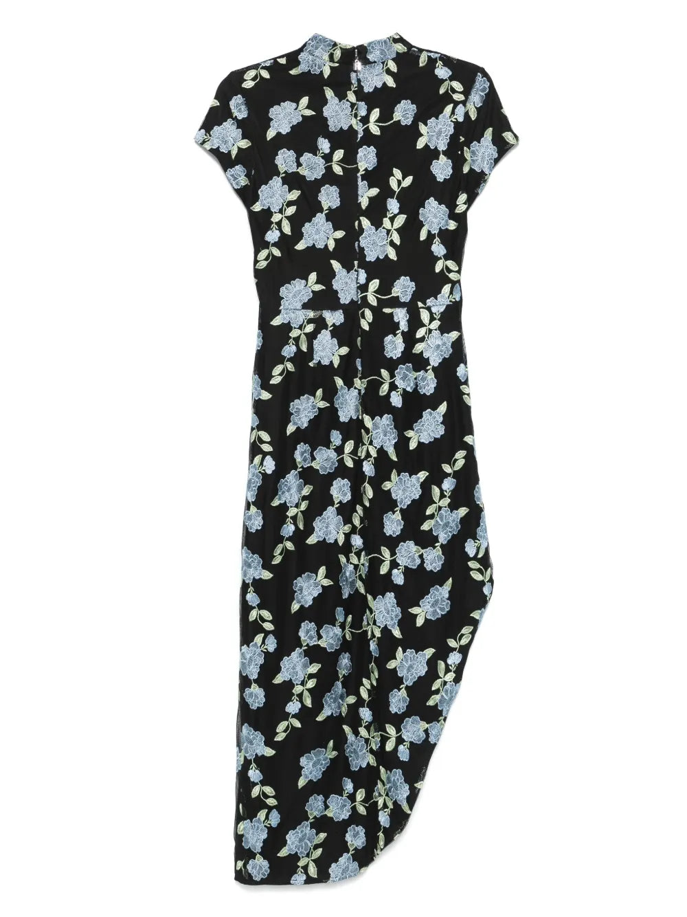 Mesh Asymmetric Maxi Dress