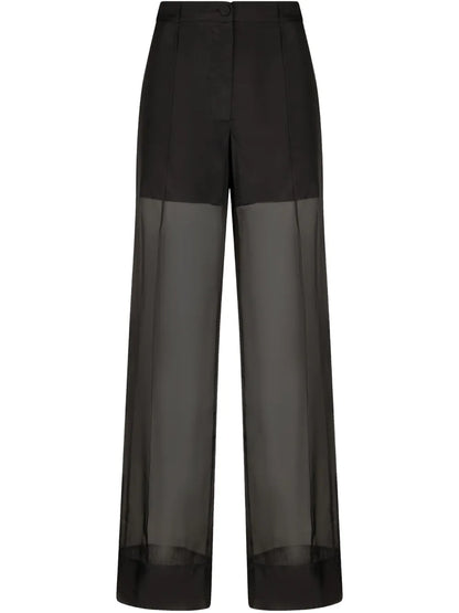Organza Straight-Leg Trousers
