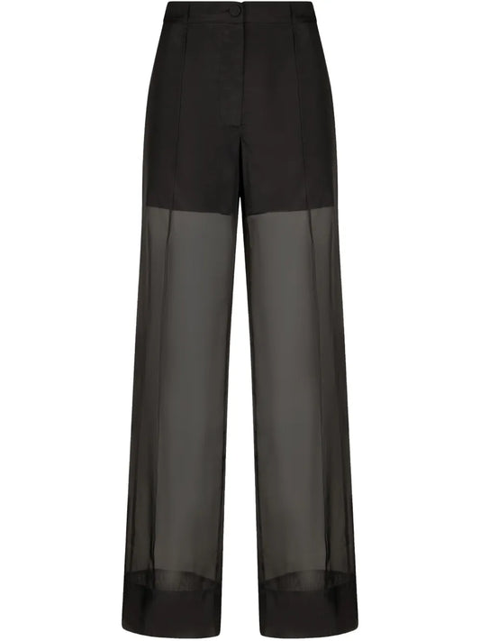 Organza Straight-Leg Trousers