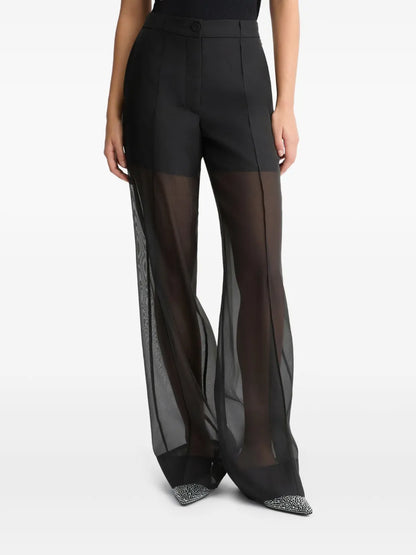 Organza Straight-Leg Trousers
