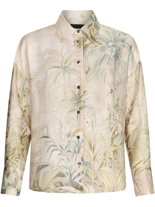 Tropical-Print Shirt