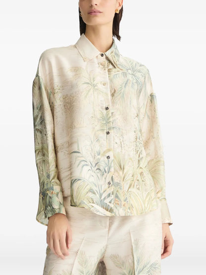 Tropical-Print Shirt