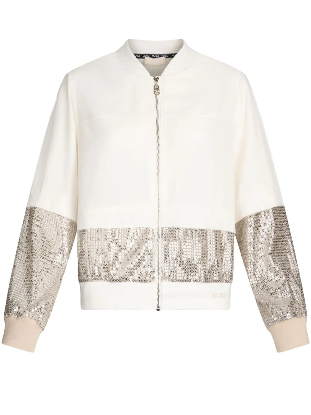 Sequin-Embellished Bomber Jacket