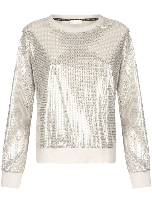 Sequin-Embellished Sweatshirt