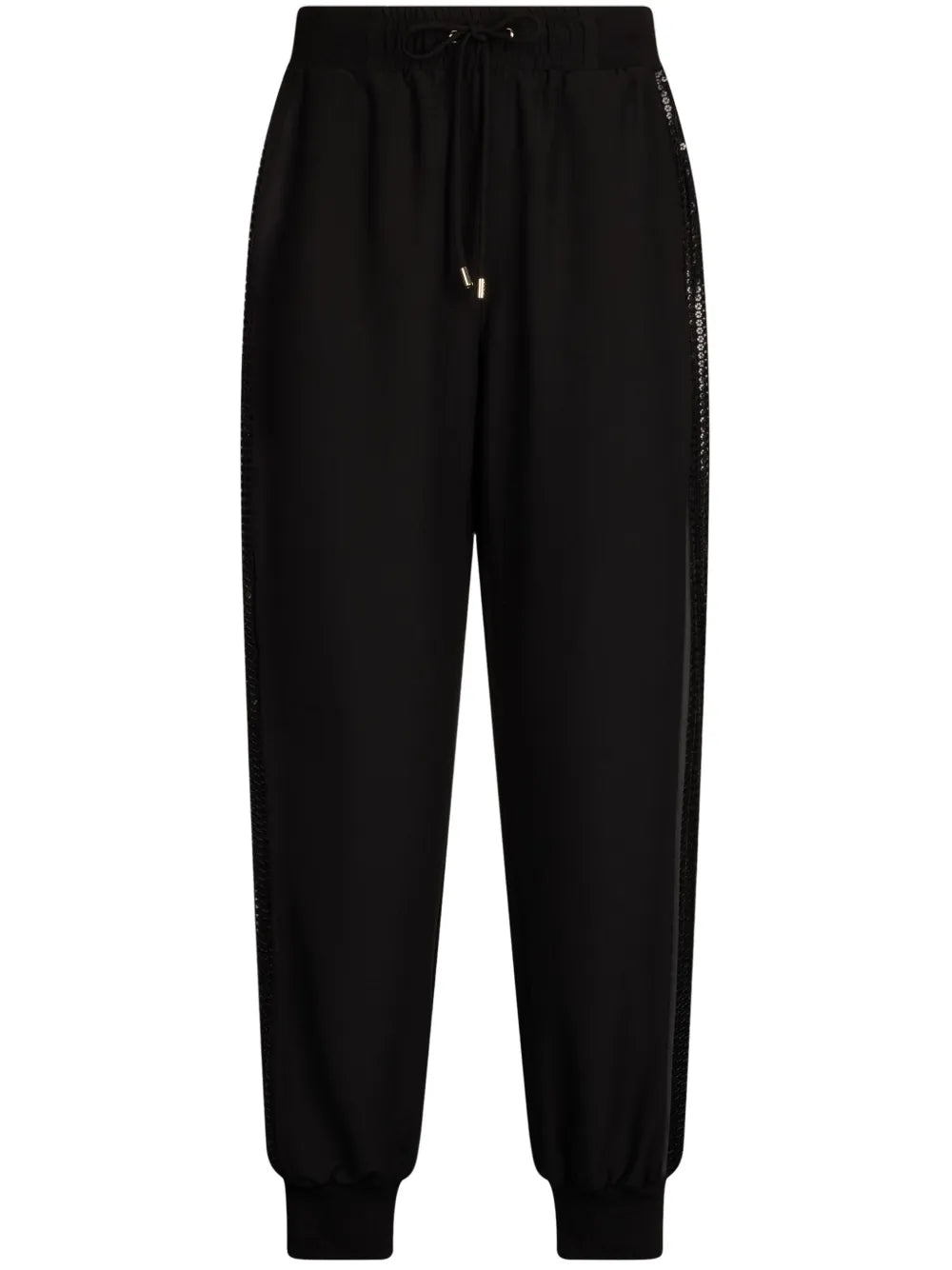 Sequin-Embellished Track Pants