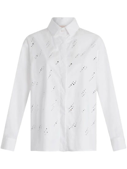 Rhinestone Poplin Shirt