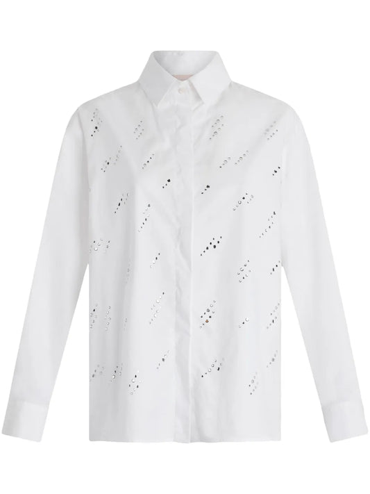 Rhinestone Poplin Shirt