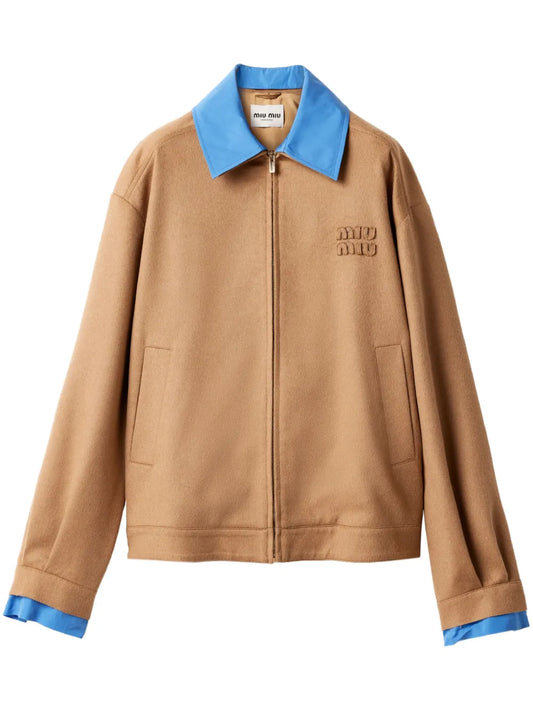 Logo-Appliqué Bomber Jacket