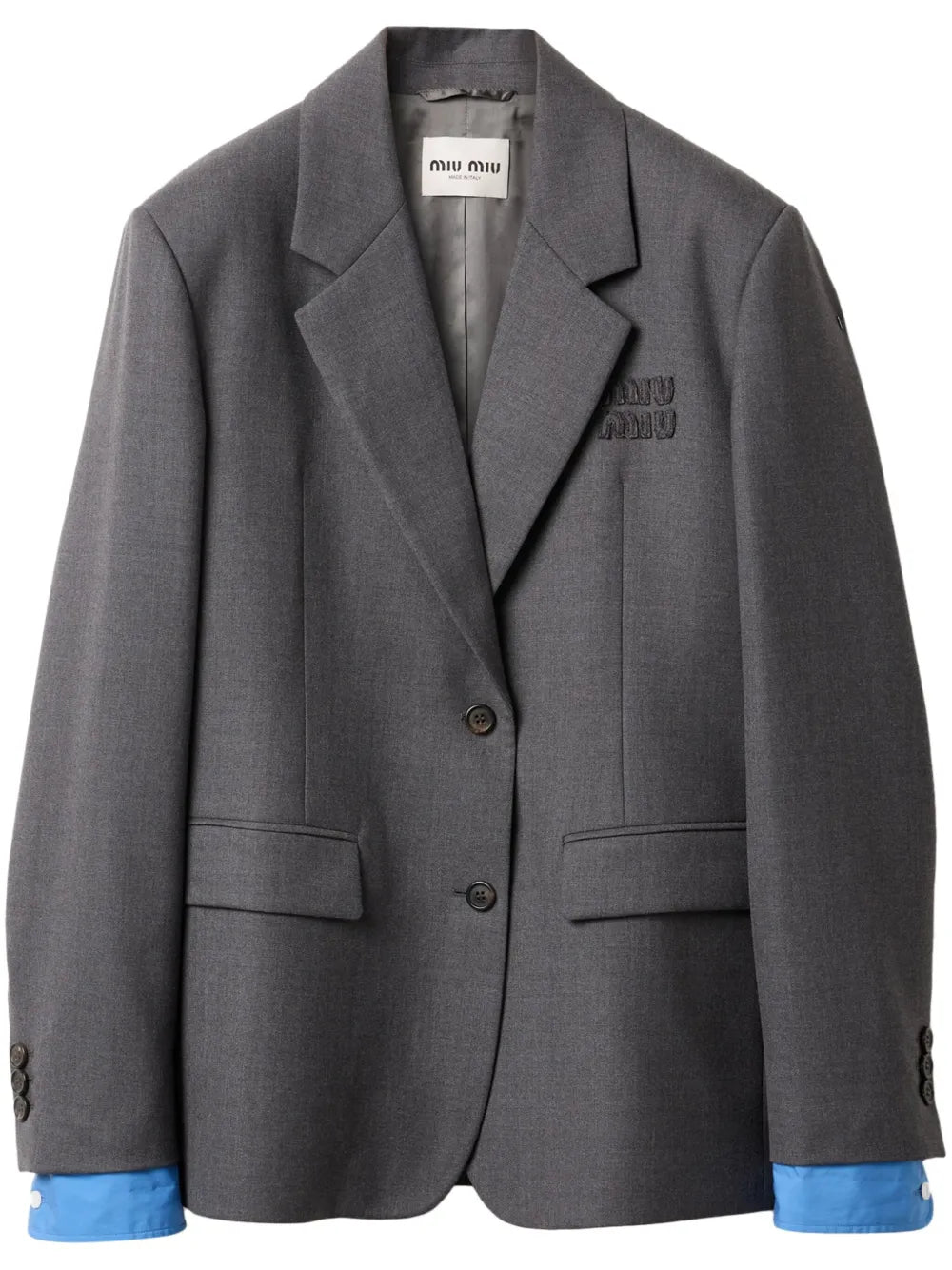 Single-Breasted Gabardine Blazer