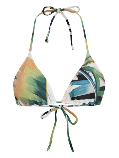 Floral-Print Bikini Top