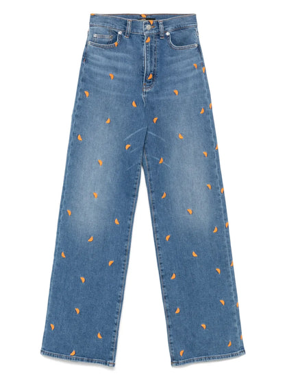 Fruit-Embroidery Jeans