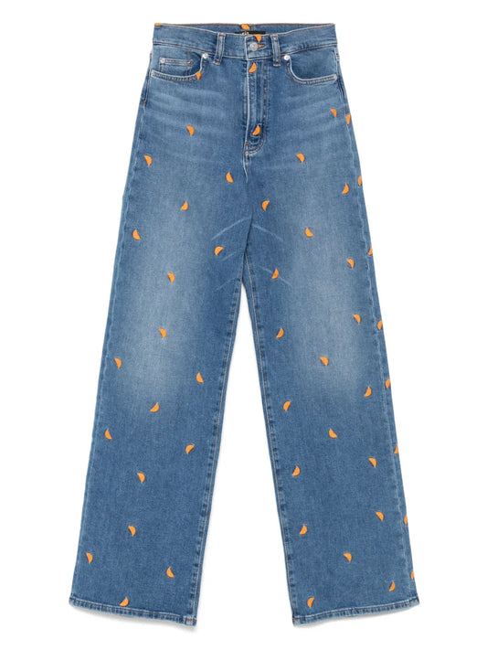 Fruit-Embroidery Jeans