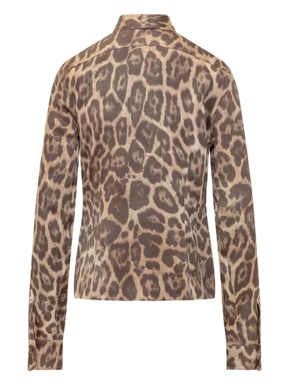 Leopard-Print Blouse