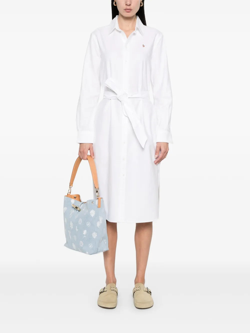 Polo Pony-Embroidered Midi Dress