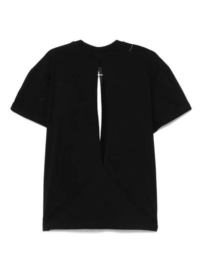 Logo-Print Cut-Out T-Shirt