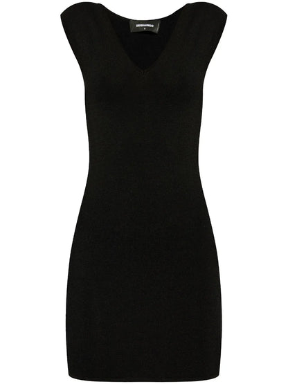 Logo-Plaque Mini Dress