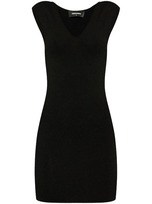 Logo-Plaque Mini Dress