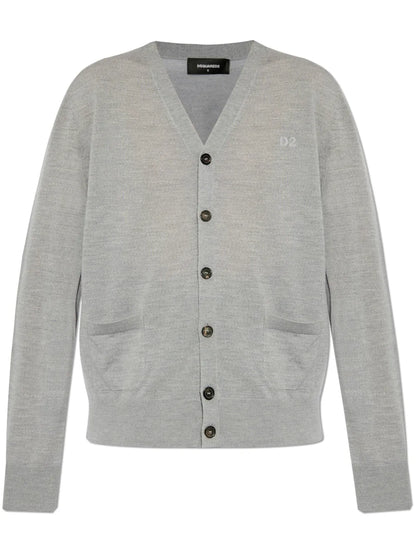 Logo-Embroidered Cardigan