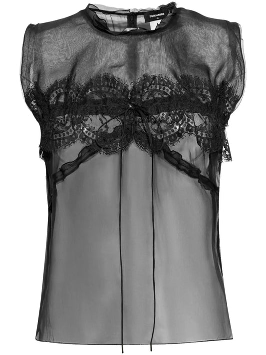 Lace-Detail Blouse