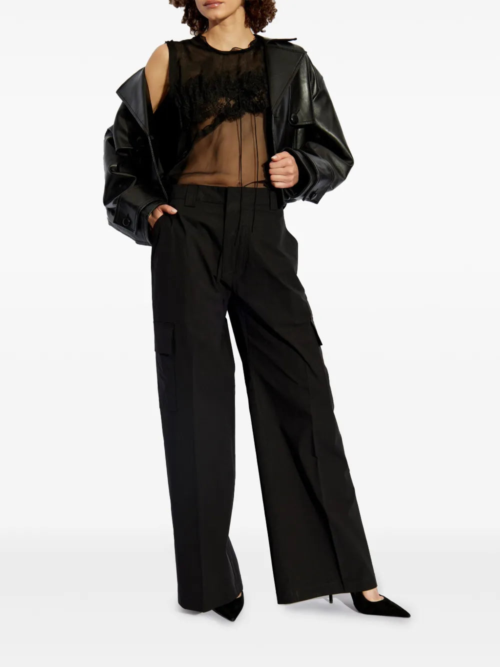 Logo-Embroidered Cargo Trousers