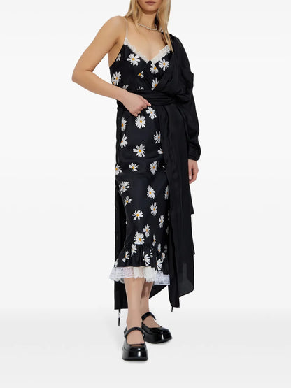 Daisy-Print Midi Dress