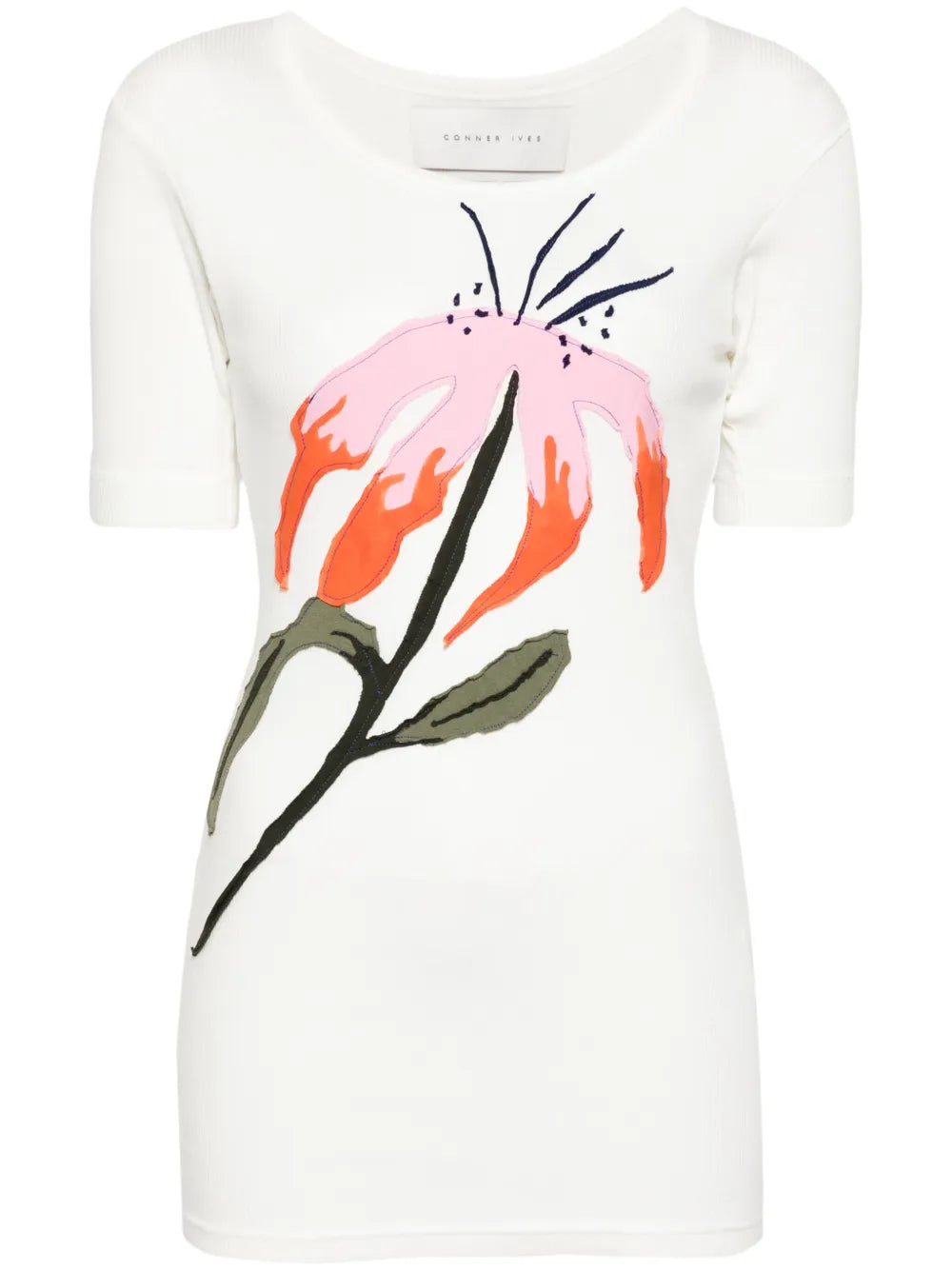 Floral-Patch T-Shirt