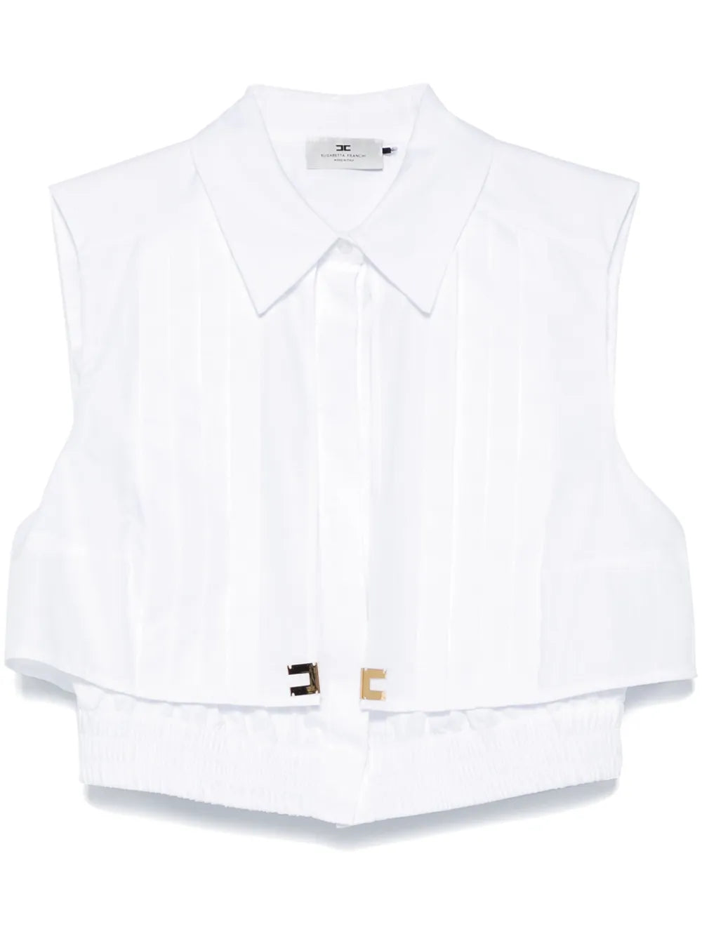 Cape-Insert Cropped Shirt