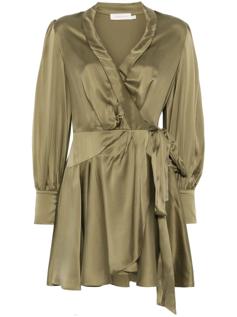 Silk Wrap Mini Dress