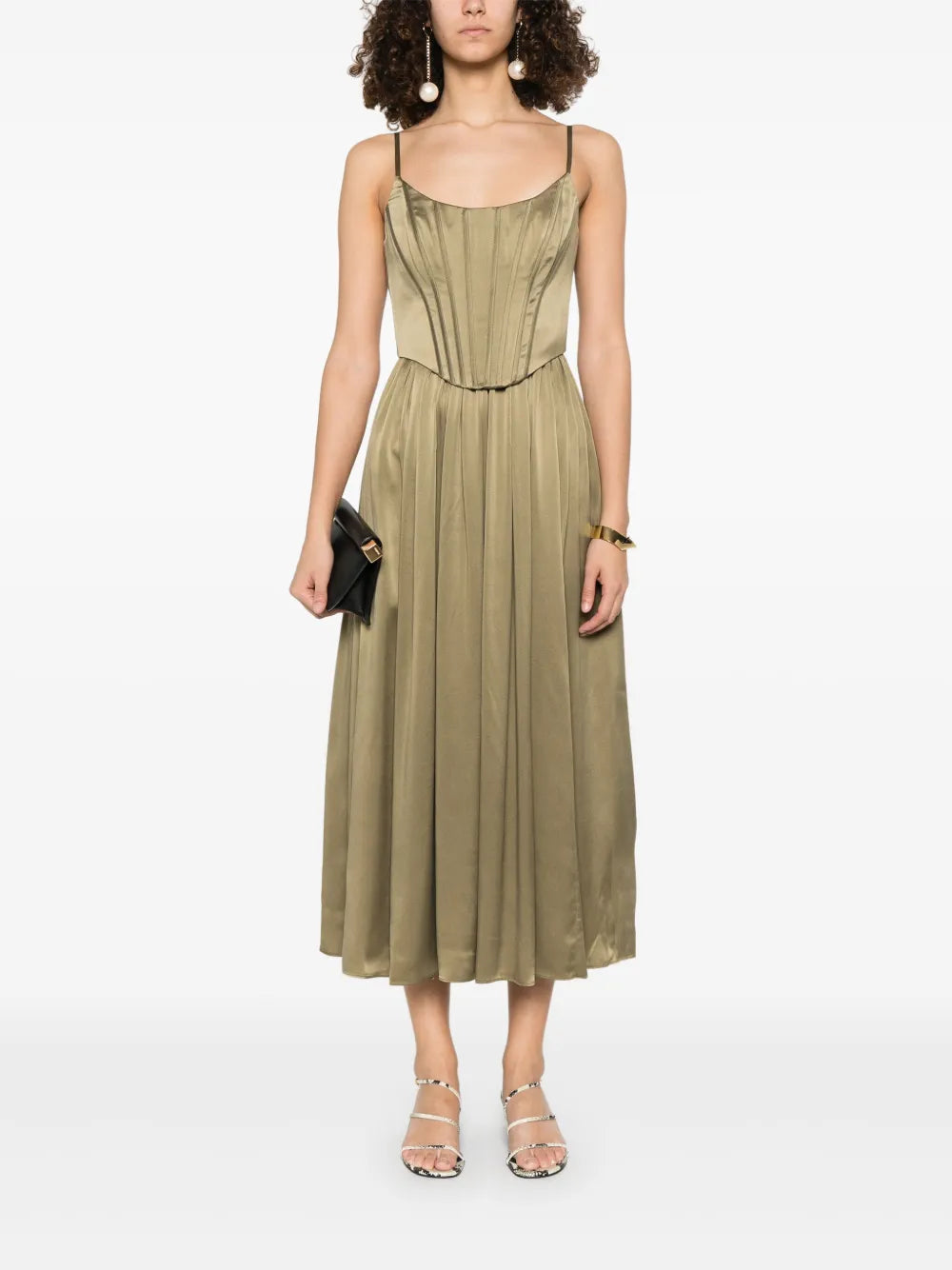 Corset-Style Midi Dress