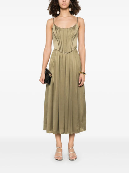 Corset-Style Midi Dress