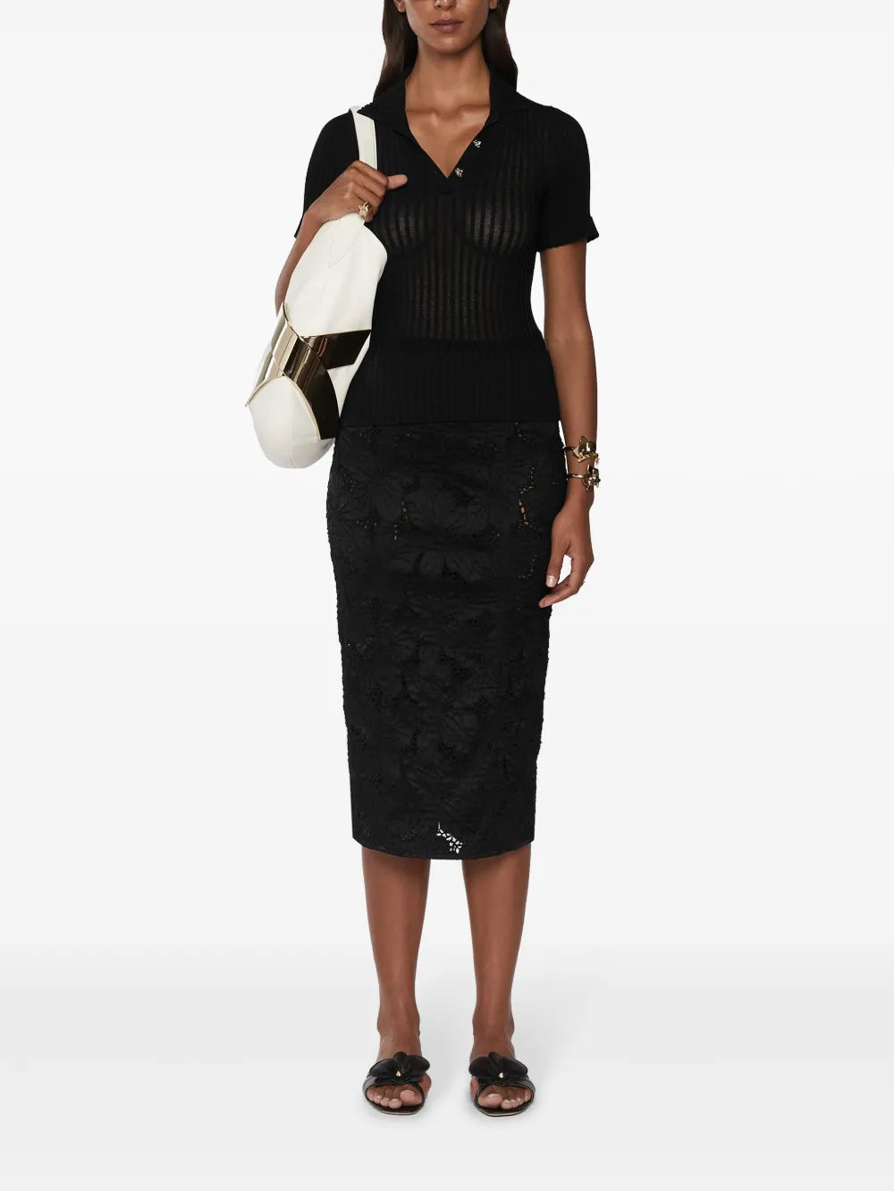 Ribbed Polo Top