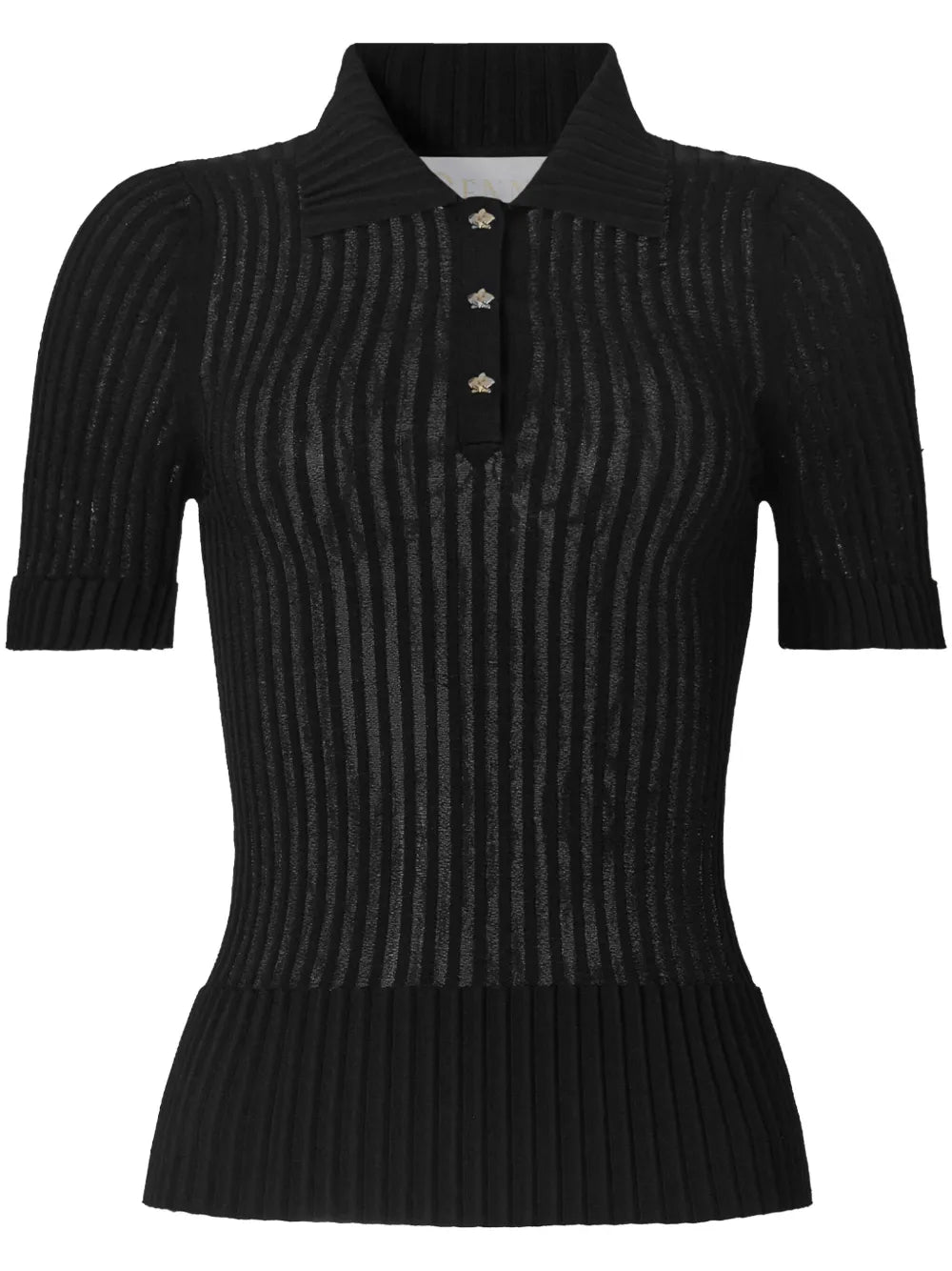 Ribbed Polo Top