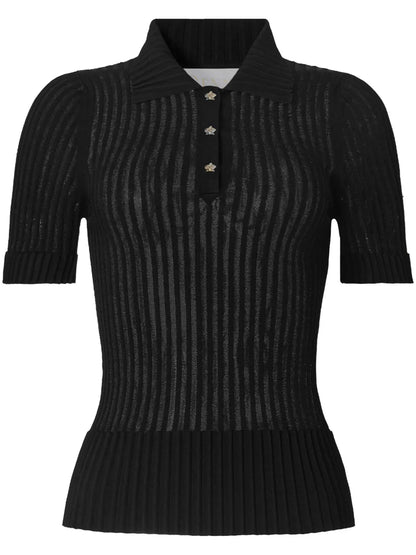 Ribbed Polo Top